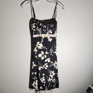 Ruby Rox Dress size S Floral Black and Cream Women's Dress Sundress